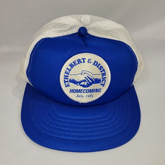 Ethelbert MB Homecoming Vintage Snapback 1980s Mesh Back Hat Farmers Trucker Cap - Picture 1 of 1